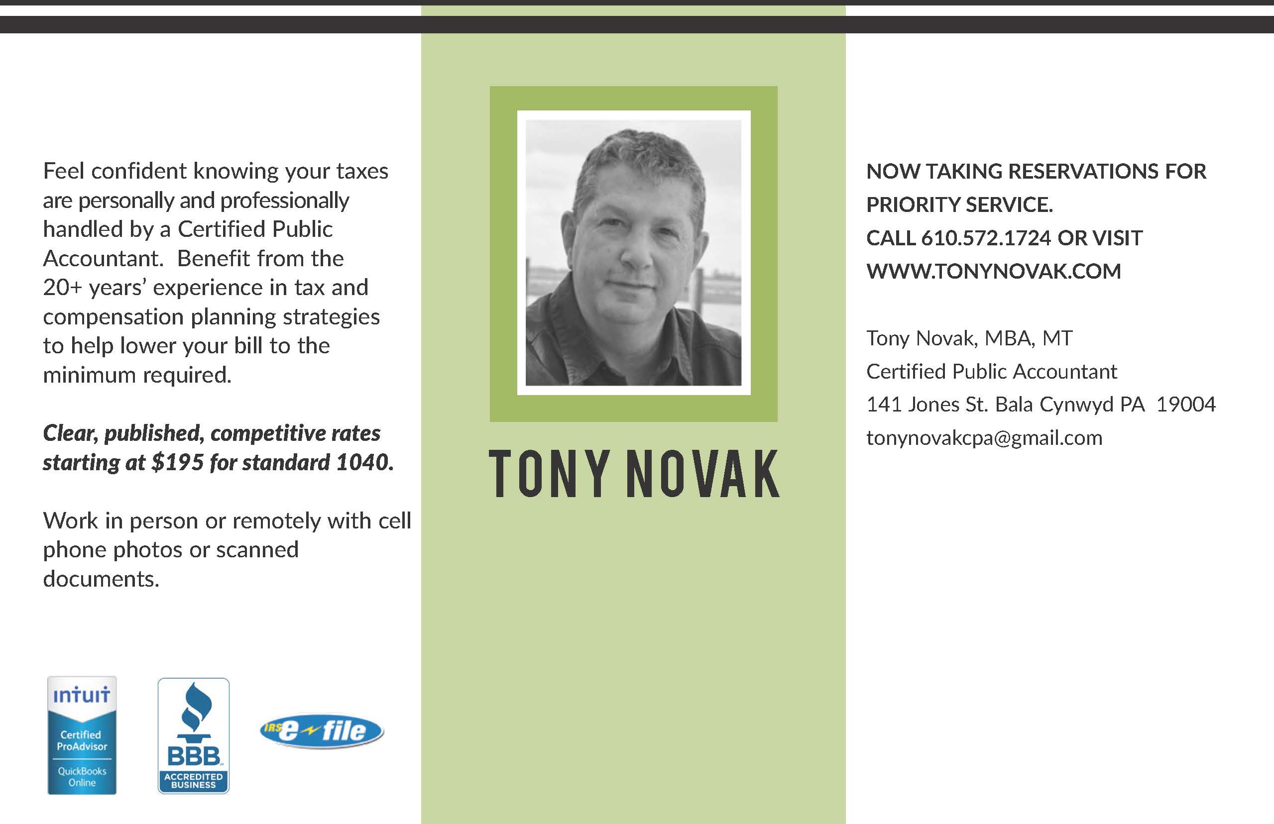 tax services postcard back